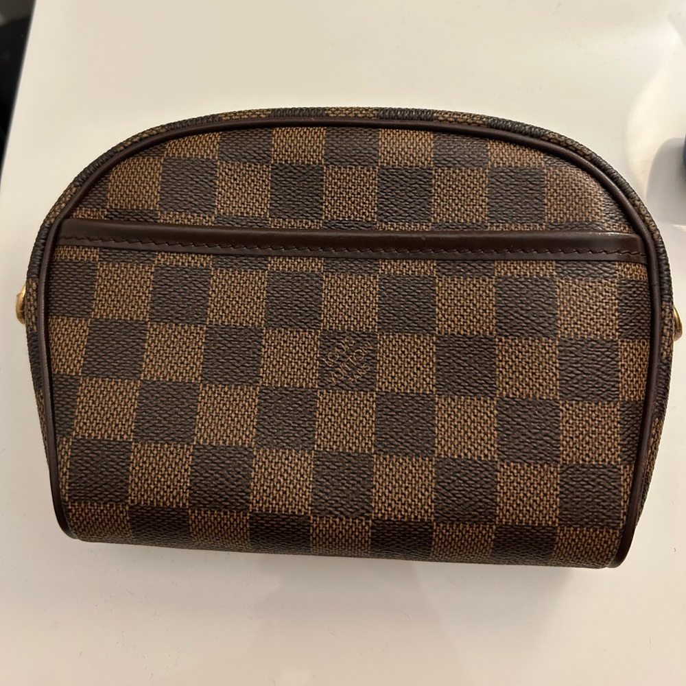 Louis Vuitton Pochette Ipanema Damier Ebene Canvas Crossbody Bag Purse